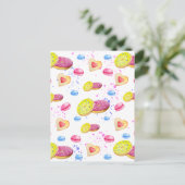 Süße Donuts mit farbenfroher Keramik Postkarte (Stehend Vorderseite)