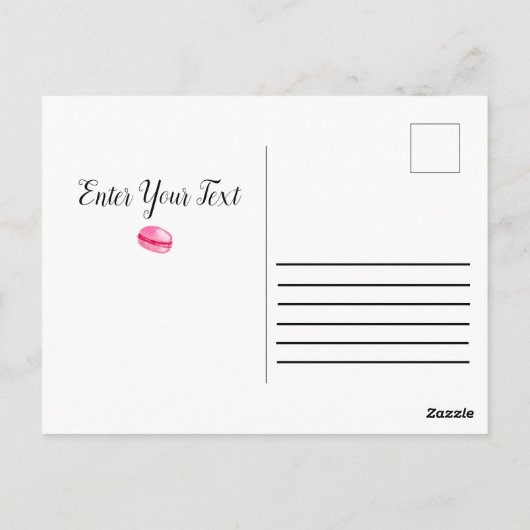 Süße Donuts mit farbenfroher Keramik Postkarte (Rückseite)