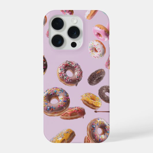 Süße Donuts Muster Handyhülle – Cute Farbige De iPhone Hülle (Rückseite)