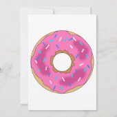 Süße Donuts, Regenbogenfarben, süßer erster Geburt Einladung (Rückseite)