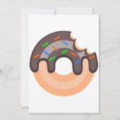 Süße Donuts, Regenbogenfarben, süßer erster Geburt Einladung (Rückseite)