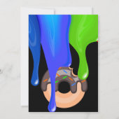 Süße Donuts, Regenbogenfarben, süßer erster Geburt Einladung (Rückseite)