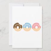 Süße Donuts, Regenbogenfarben, süßer erster Geburt Einladung (Rückseite)