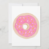 Süße Donuts, Regenbogenfarben, süßer erster Geburt Einladung (Rückseite)