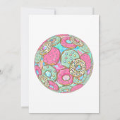 Süße Donuts, Regenbogenfarben, süßer erster Geburt Einladung (Rückseite)