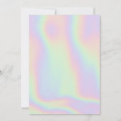 Süße Donuts, Regenbogenfarben, süßer erster Geburt Einladung (Rückseite)