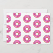 Süße Donuts, Rose Gold Kindergeschenk Einladung (Rückseite)