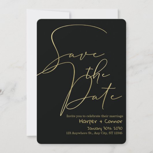 Süße Doodle-Hochzeit Save-the-Date-Einladung Einladung (Vorderseite)
