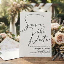 Süße Doodle-Hochzeit Save-the-Date-Einladung