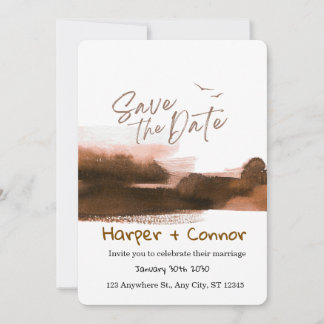 Süße Doodle-Hochzeit Save-the-Date-Einladung Einladung