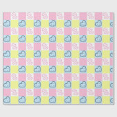 Süße Doodle-Nahtlos-Muster-Wrap-Papier Geschenkpapier (Flach)