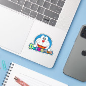 Süße Doraemon-Fanart Aufkleber (Laptop mit iPhone)