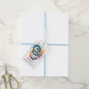 Süße Drachen-Baby-Party Dankeschön Geschenkanhänger