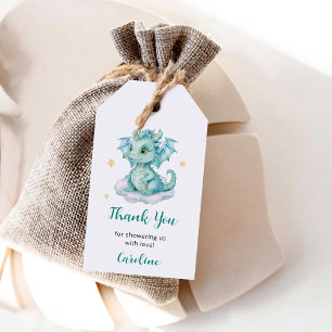 Süße Drachen-Baby-Party Geschenkanhänger
