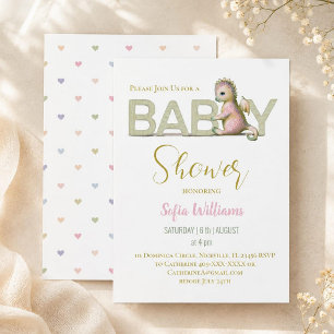 Süße Drachen-Baby-Shower-Einladung Feiertagskarte