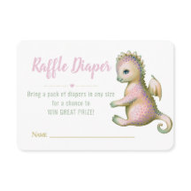 Süße Drachen-Baby-Shower-Raffle-Windel.