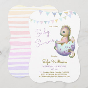 Süße Drachen-Einladung zur Babyparty Einladung