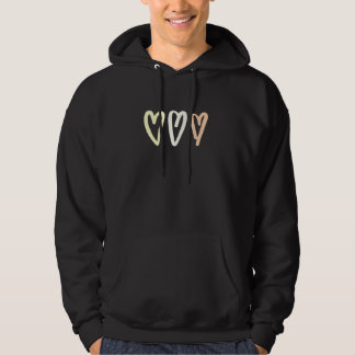 Süße drei Herzen für Männer, Frauen und Kinder Hoodie