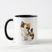 Süße Dreifarben-Kätzchen-Tasse Tasse (Links)