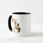 Süße Dreifarben-Kätzchen-Tasse Tasse (Vorderseite Links)
