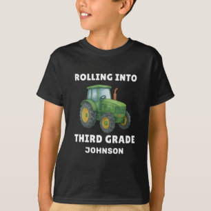 Süße dritte Klasse Traktor zurück zur Schule T-Shirt