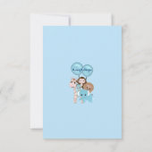 Süße Dschungel-Baby-Dusche danken Ihnen (FLACHE Dankeskarte (Rückseite)