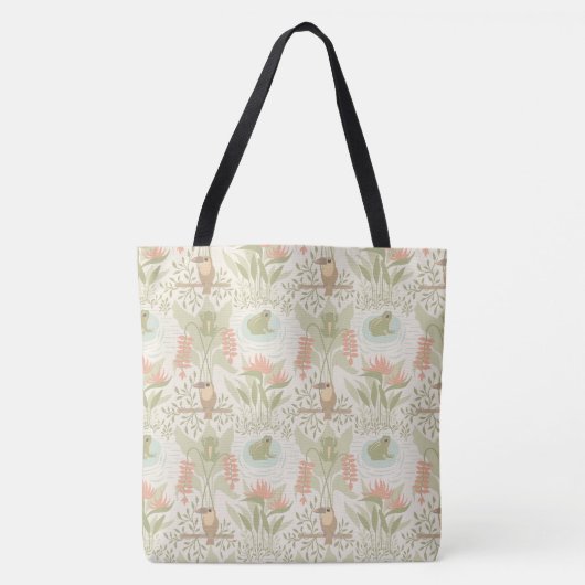 Süße Dschungel Frösche & Vögel Tasche (Vorderseite)