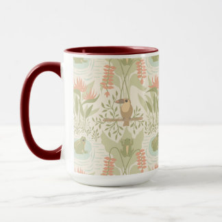Süße Dschungel Frösche & Vögel Tasse