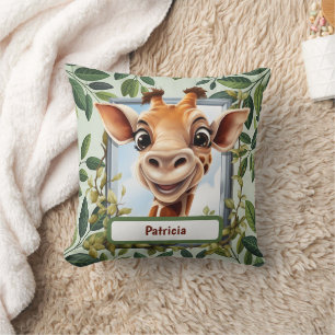 Süße Dschungel-Giraffen-Kinder Unisex Kissen