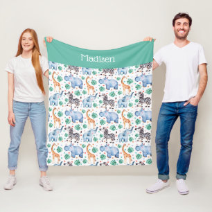 Süße Dschungel-Wildtiere-Fleece-Decke Fleecedecke