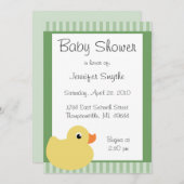 Süße Ducky tadellose Babyparty-Einladungen Einladung (Vorne/Hinten)