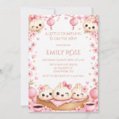 Süße-Dümpelchen-Mädchen-Baby-Party Einladung (Vorderseite)