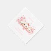 Süße Dumpling-Mädchen-Geburtstagsfeier Serviette (Ecke)