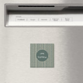Süße dunkelgrüne Streifen Magnet (In Situ (Geschirrspüler))