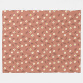 Süße Dusty Rose Daisy Blumenmuster-Wurfdecke Fleecedecke (Vorderseite (Horizontal))