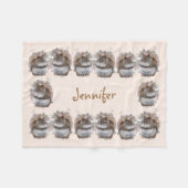 Süße Eichhörnchen Fleecedecke (Vorderseite (Horizontal))