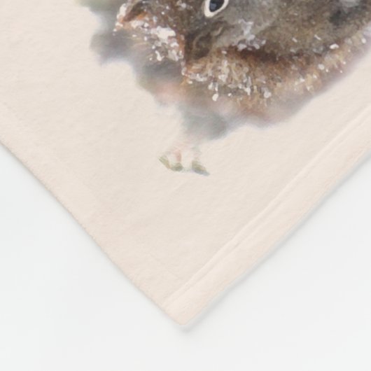 Süße Eichhörnchen Fleecedecke (Ecke)