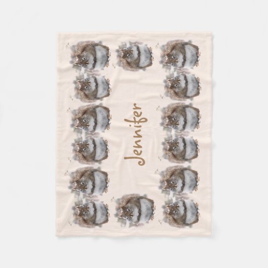 Süße Eichhörnchen Fleecedecke (Vorderseite)