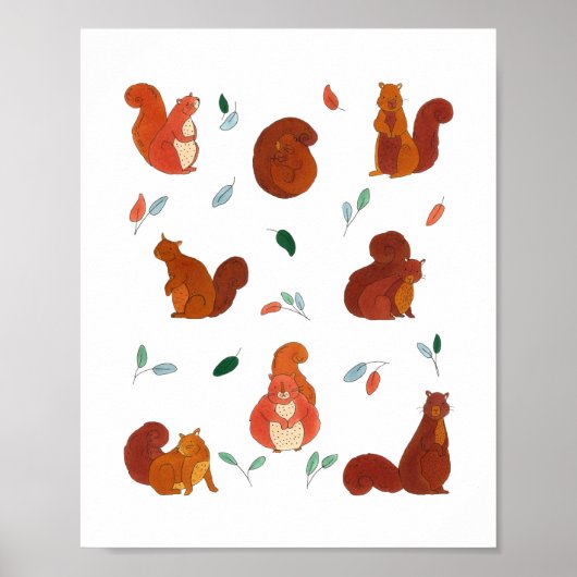 Süße Eichhörnchen Poster (Vorne)