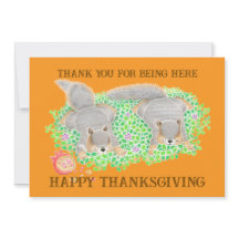 Süße Eichhörnchen Thanksgiving Freunde