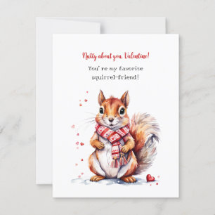 Süße Eichhörnchen Valentinstagskarte für Kinder Feiertagskarte