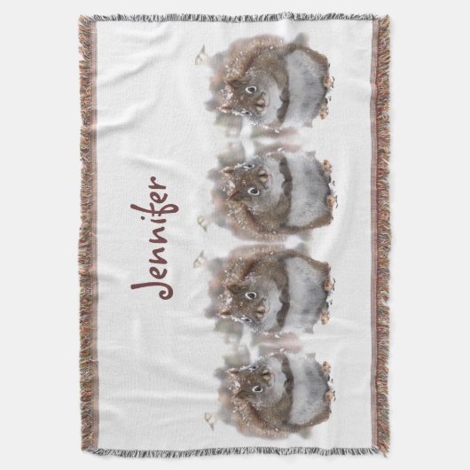 Süße Eichhörnchen-Wurfs-Decke Decke (Vorderseite Vertikal)