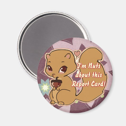 Süsse Eichhörnchenmagnet Magnet (Vorderseite/Rückseite)