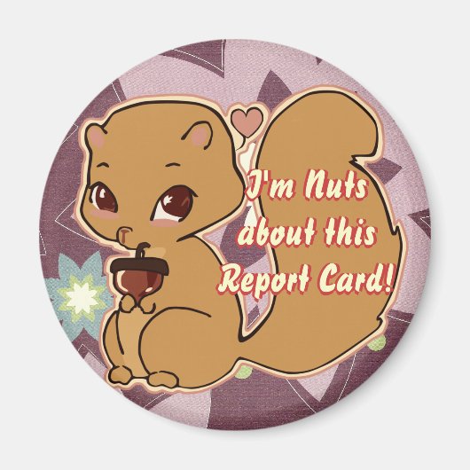 Süsse Eichhörnchenmagnet Magnet (Vorne)