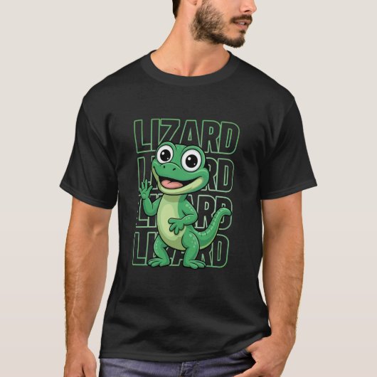 Süße Eidechse Lustig T-Shirt (Vorderseite)