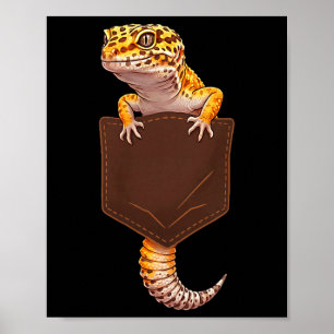 Süße Eidechse Reptil Leopard Gecko Cket Lustige Mä Poster