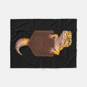 Süße Eidechse Reptil Leopard Gecko Tasche Lustig M Fleecedecke (Vorderseite (Horizontal))