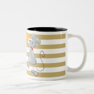 Süße eigenwillige wunderliche Mäuse-Streifen Zweifarbige Tasse