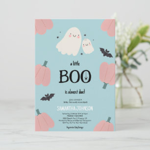 Süße "Ein kleines BOO ist fast fällig" Mädchen-Bab Einladung