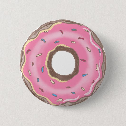 Süße-Eine-Pink-Donut-Birthday-Favors-Button Button (Vorderseite)